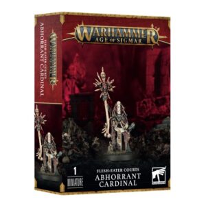 Abhorrant Cardinal model in striking box art from Warhammers Flesh-Eater Courts collection.