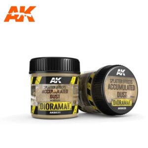 Realistic Accumulated Dust for modeling, ideal for enhancing dioramas and miniature environments.