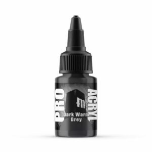 Sleek black PRO ACRYL paint in Dark Warm Grey with precision tip for artists.