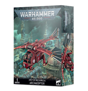 Adeptus Mechanicus Archaeopter model kit: a dynamic sci-fi aircraft for Warhammer 40K enthusiasts.