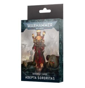 Adeptus Sororitas datasheet cards showcasing powerful female warriors in the Warhammer 40,000 universe.