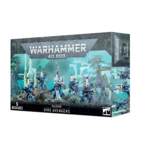 Aeldari Dire Avengers miniature set features detailed figures for Warhammer 40,000 gameplay and collection.