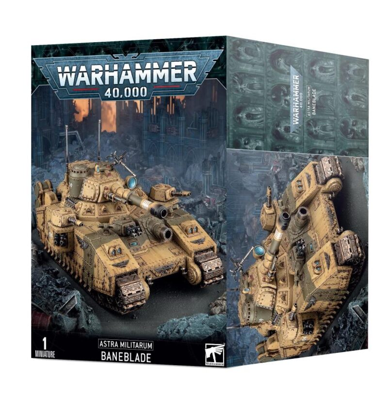 Explore the Astra Militarum Baneblade model box set from the Warhammer 40,000 universe.