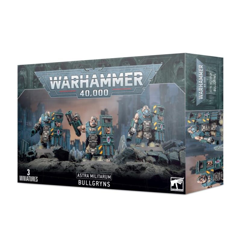 Astra Militarum Bullgryns set: customizable miniatures for intense Warhammer 40,000 battles and creativity.