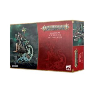 Auralach the Drowned miniature box from Warhammer Age of Sigmar showcasing haunting aquatic themes.