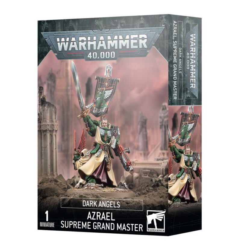 Azrael miniature model from Warhammer 40,000 – Supreme Grand Master of the Dark Angels.
