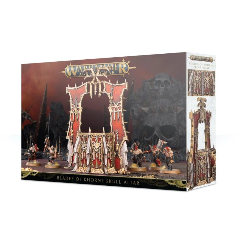Explore the Blades of Khorne Skull Altar miniature set for immersive Warhammer gameplay.