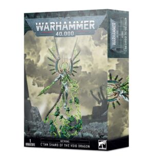 Ctan Shard of the Void Dragon miniature, showcasing intricate design and vibrant Warhammer 40,000 artwork.
