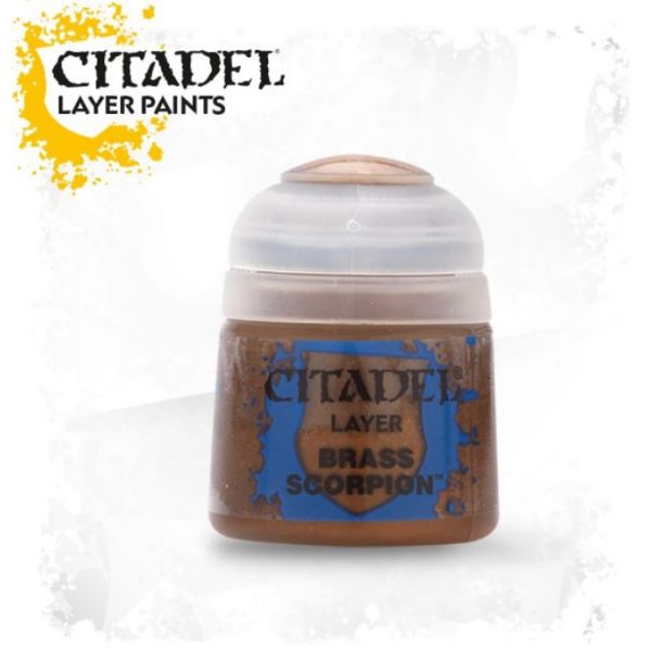 Citadel Brass Scorpion paint in bronze for detailed miniature model painting projects.