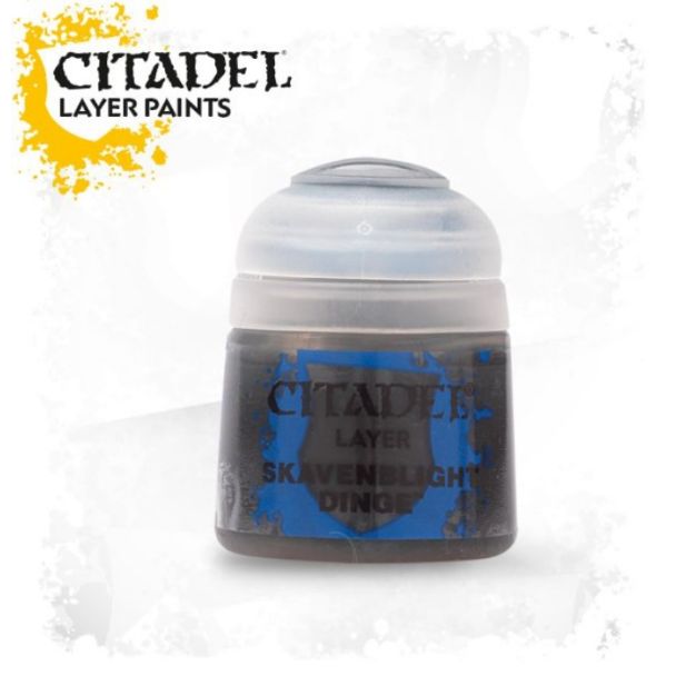 Citadel Skavenblight Dnion Layer Paint in a sleek pot for enhancing miniatures.