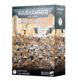 Combat Patrol: Tau Empire box set featuring 25 miniatures in a striking design.