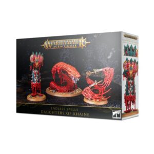 Daughters of Khaine Endless Spells Miniatures Set features stunning, sinister designs for Warhammer fans.