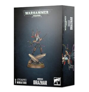 Drazhar miniature from Warhammer 40,000: a striking Dark Eldar collectible with intricate details.