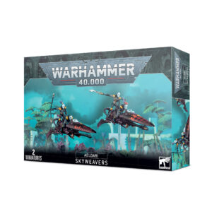 Eldar Skyweavers miniatures feature sleek hovercrafts, embodying elegance and advanced technology in Warhammer 40K.