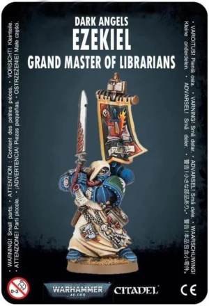 Ezekiel, Grand Master Librarian of Dark Angels, showcases stunning detail in action-packed miniature form.