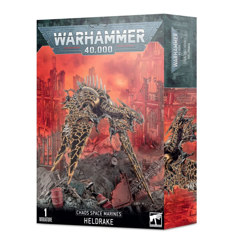 Fierce Helldrake miniature: Chaos Space Marine model for Warhammer 40,000 tabletop gaming collection.