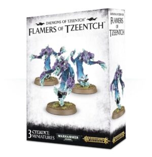Flamers of Tzeentch miniatures for Warhammer Age of Sigmar featuring dynamic, colorful designs.