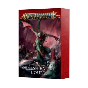 Flesh-Eater Courts box art: haunting figure, dark colors, and intricate fantasy horror design.