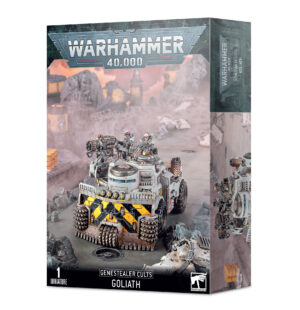Goliath Vehicle: Genestealer Cults’ armored transport in Warhammer 40,000’s dystopian battlefield setting.