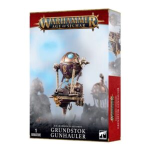 Grundstok Gunhauler model kit for Warhammer Age of Sigmar, featuring a stunning steampunk flying vessel.