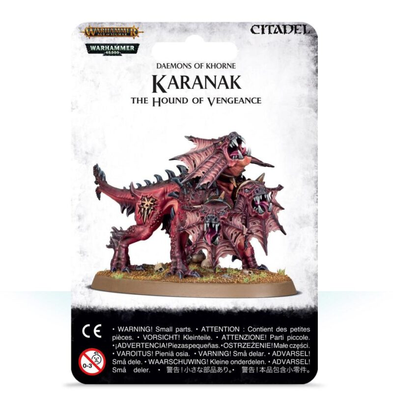 Karanak, the fierce Hound of Vengeance model from Warhammer, embodies power and ferocity.