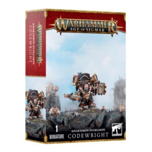 Kharadron Overlords Codewright packaging featuring vibrant steampunk artwork for Warhammer: Age of Sigmar.