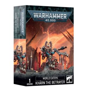Khârn the Betrayer miniature model from Warhammer 40,000, showcasing fierce detail and dynamic design.