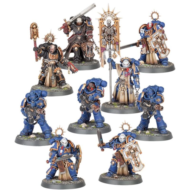 Battle-ready miniature warriors in detailed armor, poised for epic conflict and camaraderie.