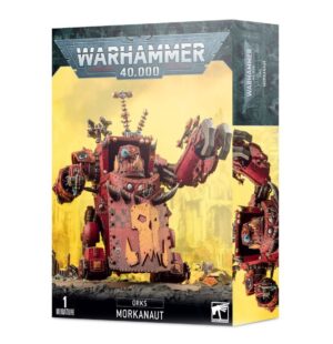 Morkanaut model kit for Warhammer 40,000: detailed, armored walker in vibrant, action-packed design.