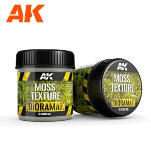 Vibrant Moss Texture jars by AK for realistic diorama model building supplies.