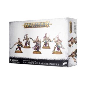 Myrmidesh Painbringers set: five detailed miniatures for Warhammer Age of Sigmar, ready for battle.
