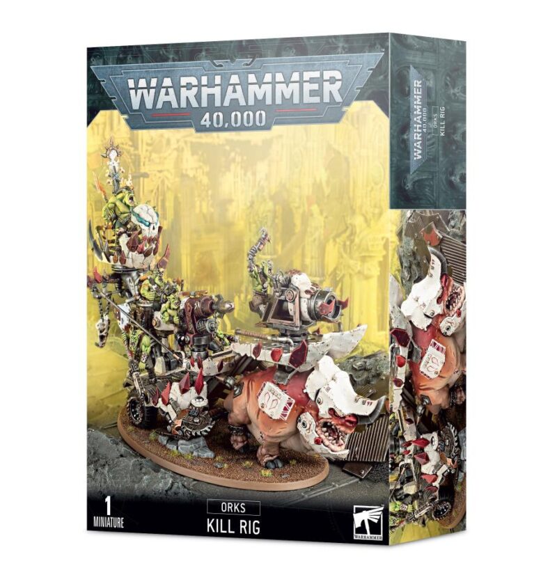 Ork Kill Rig model kit from Warhammer 40K showcases vibrant chaos and fierce miniatures.