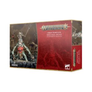 Ork Megaboss model box featuring detailed artwork, perfect for Warhammer Age of Sigmar enthusiasts.