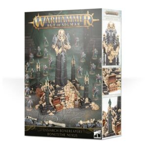 Ossiarch Bonereapers Bonetithe Nexus kit features detailed skeleton miniatures for immersive Warhammer gameplay.
