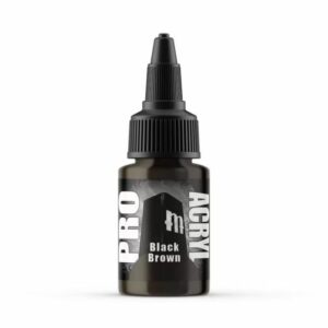 PRO ACRYL Black Brown Acrylic Paint for precise, professional use by artists and crafters.