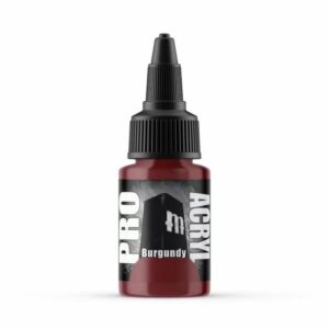 PRO ACRYL Burgundy Acrylic Paint: sleek design, precise application, perfect for artists.