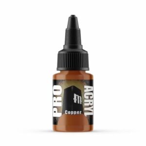 Pro Acryl copper acrylic paint, featuring a sleek bottle with precision tip for artists.
