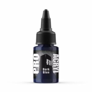 PRO ACRYL Dark Blue acrylic paint bottle with sleek design and precise application nozzle.