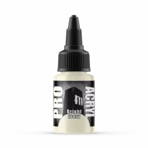 Pro Acrylic Bright Ivory paint in a sleek bottle, ideal for artists precision and versatility.