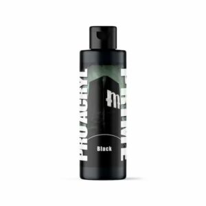 Modern black PROACRYL bottle with matte finish, bold lettering, and Black shade indication.