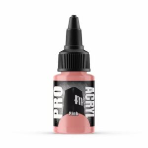 Professional pink acrylic paint in sleek bottle, ideal for artists seeking quality and precision.