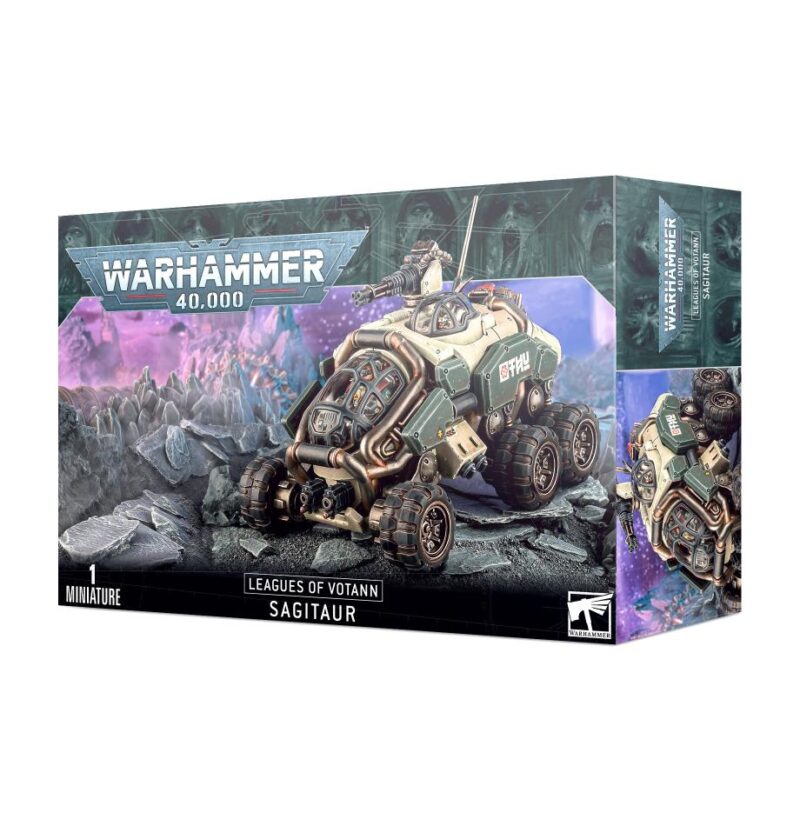 Sagittar Vehicle Kit for Warhammer 40,000: Explore the rugged Leagues of Votanns imaginative universe.