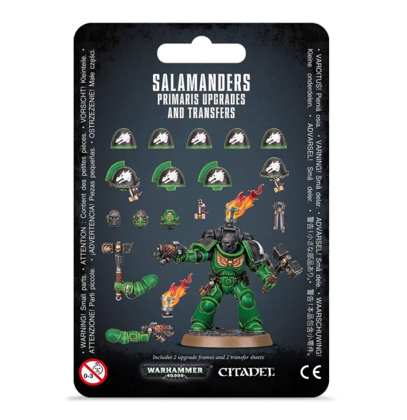 Salamanders Upgrade Pack for Warhammer 40,000: Customize your Space Marines with vibrant decals.
