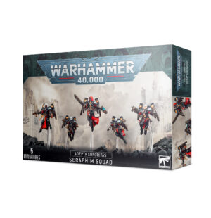 Seraphim Squad miniatures: elite Adepta Sororitas figures in dynamic poses for Warhammer 40K.
