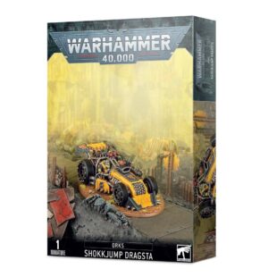 Dynamic Shokkjump Dragsta model kit from Warhammer 40,000, perfect for Ork enthusiasts and collectors.