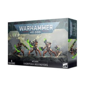 Skorpekh Destroyers for Warhammer 40,000: four dynamic miniatures in a striking box set.