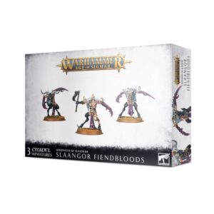 Slaanesh Fiendbloods miniatures for Warhammer: Age of Sigmar featuring intricate designs and detailed weaponry.