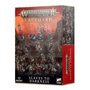 Slaves to Darkness Vanguard Miniatures Set for Warhammer Age of Sigmar featuring 17 intricate miniatures.