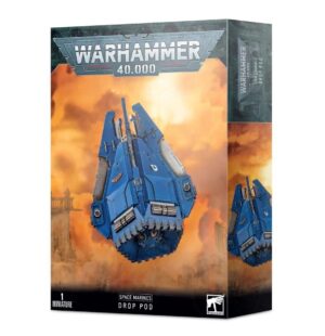 Space Marines Drop Pod in Warhammer 40,000, featuring dynamic artwork and advanced armored design.