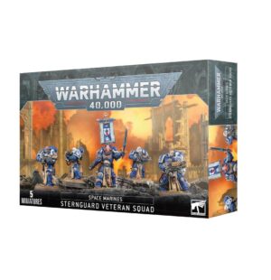 Elite Sternguard Veteran Squad miniatures for Warhammer 40,000 featuring dynamic poses and rich lore.